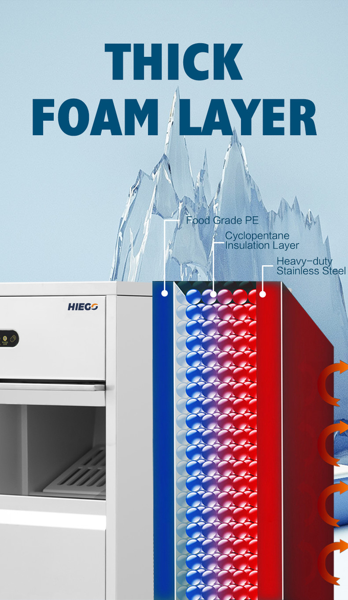 tragbare Kugel-Eismaschine 100kg für Restaurant, kommerzielle Nugget-Eismaschine 700w 3