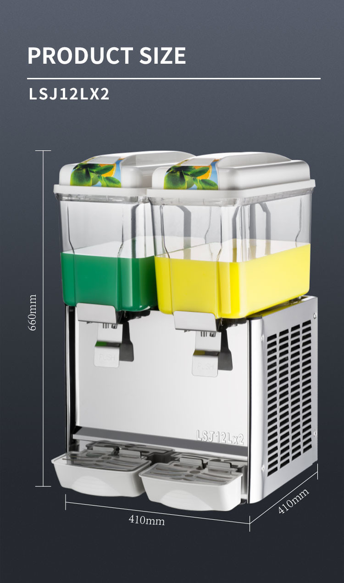Behälter-Edelstahl Juice Dispensers MachineL 3 der Frucht-36L großes Volumen Jet Spray Juice Machine 8