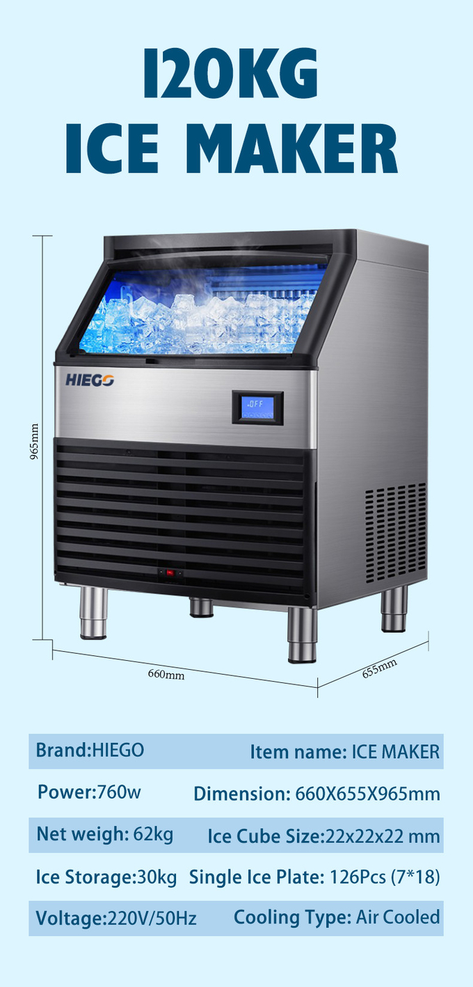 Abgewinkelter Pellet-Eisbereiter Undercounter 90kg Automatischer Handwerks-Eisbereiter Luftkühlung 9