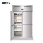 Gefrierschrank des Edelstahl-1000L für Türen des Fleisch-4 lockern abkühlenden vertikalen Küchen-Kühlschrank auf