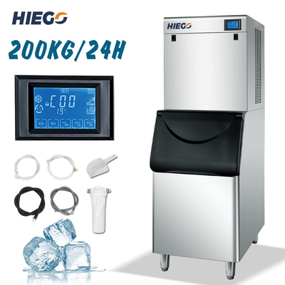 200kg / 24H Kommerzieller Eiswürfelbereiter Eismaschine Maschine Automatische Eismaschinen für den Hotelgebrauch