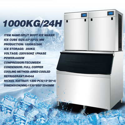 Kommerzielle Eismaschine mit großer Kapazität, 1000 kg / 24 Stunden, Eismaschine, Blockeismaschine