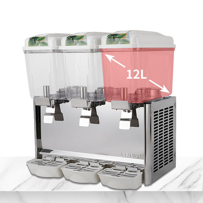 Behälter-Edelstahl Juice Dispensers MachineL 3 der Frucht-36L großes Volumen Jet Spray Juice Machine