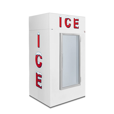 Abtauen Auto Cold Wall Outdoor Ice Merchandiser Glas Eisschrank Edelstahl