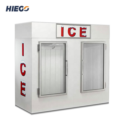 Edelstahl-Eis-Merchandiser-PVC-Eis am Stiel-Display-Gefrierschrank R404a für den Außenbereich