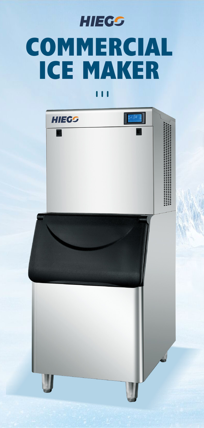 Automatische Eismaschine 250KG/24H 22x22x22mm Gewerbliche Eismaschine mit Behälter 150kg 1