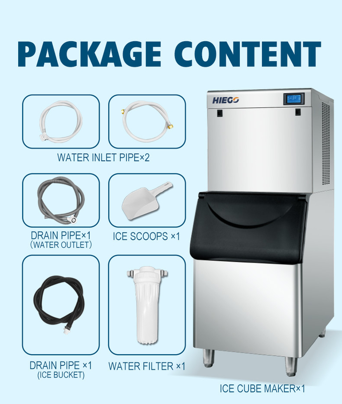 Kommerzieller Eiswürfelbereiter für Gefrierschrank 400 kg Automatischer Eiswürfelbereiter aus Edelstahl 9