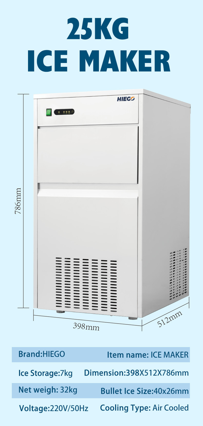 Outdoor-Nugget-Eismaschine Luftkühlung für Bar 240w Kugelform-Eismaschine 6
