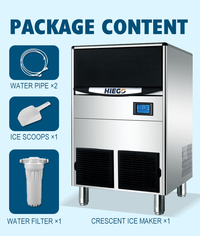 Halbmond-Eismaschine-Eis 150 lb, kommerzielle Eismaschine des Würfels mit Behälter 70 lb 8