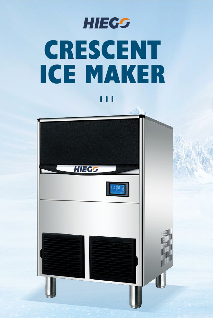 80 kg/24 Std. Halbmond-Eismaschine Luftkühlung Tragbare 80 kg Industrie-Eismaschine 1