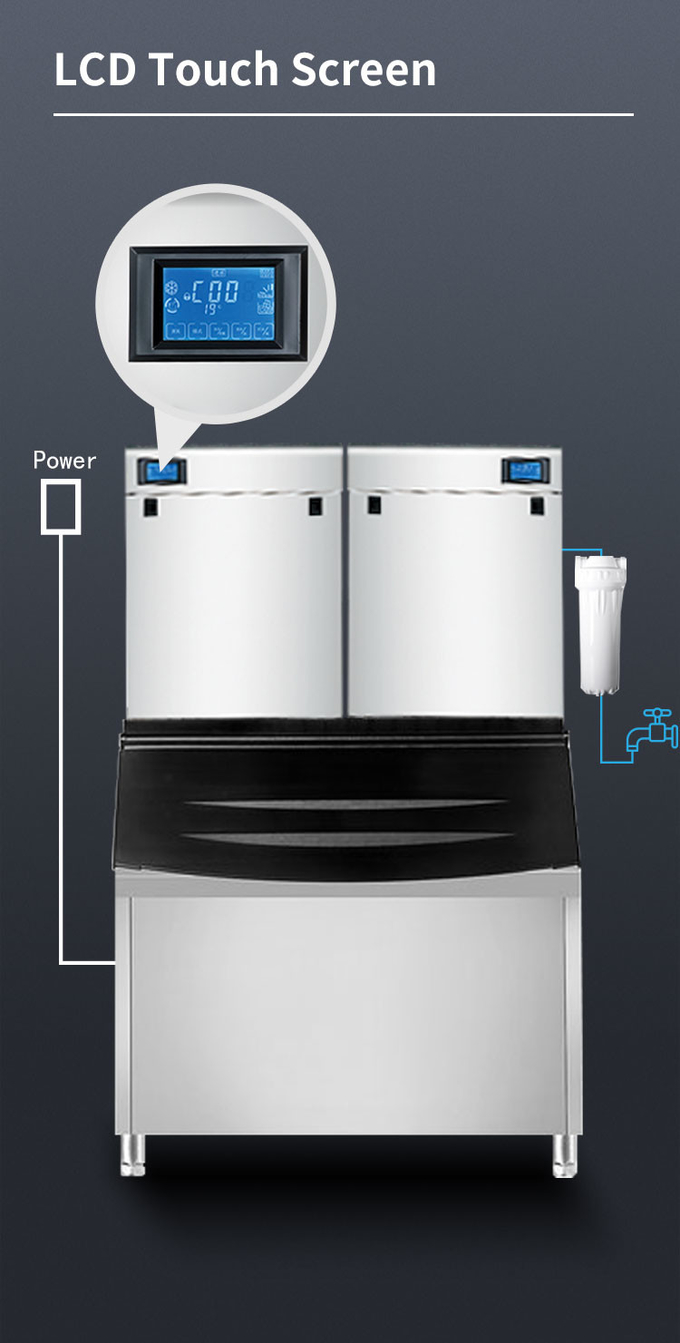 Automatische 800-kg-Bar-Eismaschine Kommerzielle Eiswürfelmaschine 3
