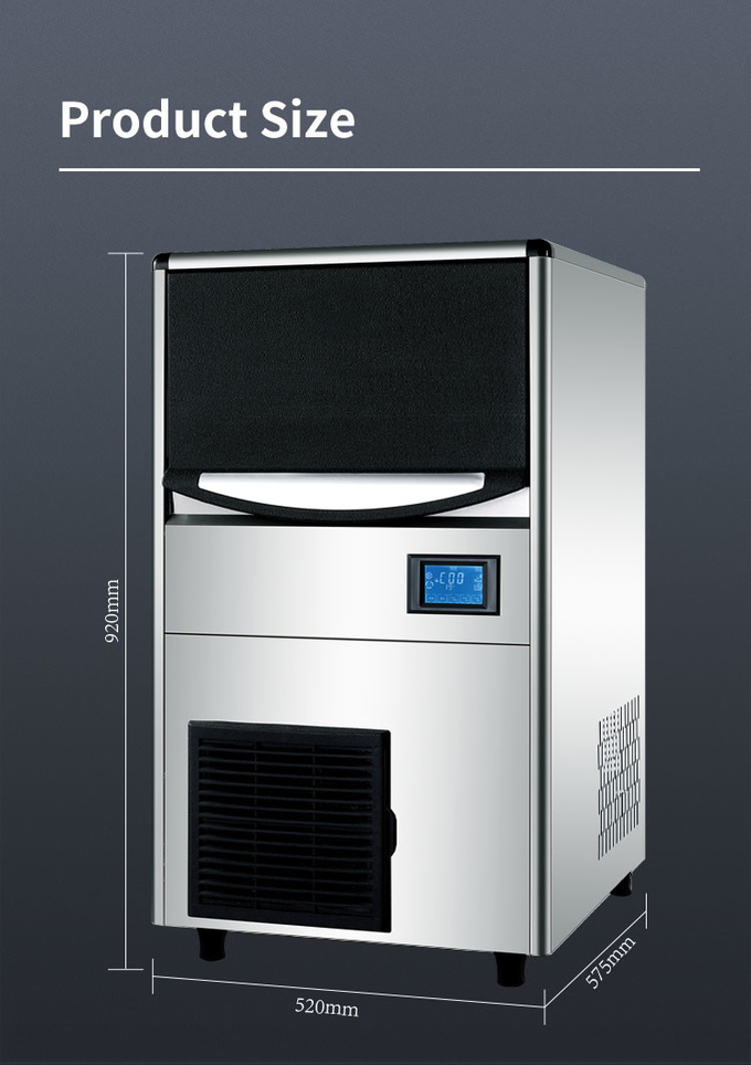 80 kg automatische Eismaschine 25 kg kommerzielle Pellet-Eismaschine für Cafés 7