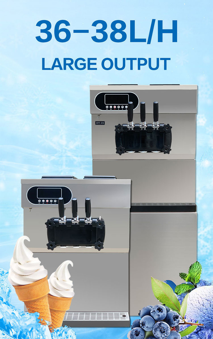 Kommerzielle Eiscrememaschine für den Arbeitseinsatz 36-38 l Soft Serve Italian Gelato Maker 1