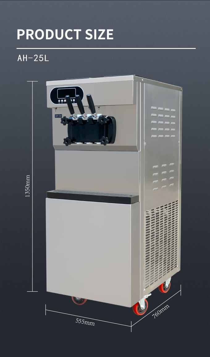 Handelssofteis-Eismaschine der Tischplatten-36-Liter mit drei Aromen 8
