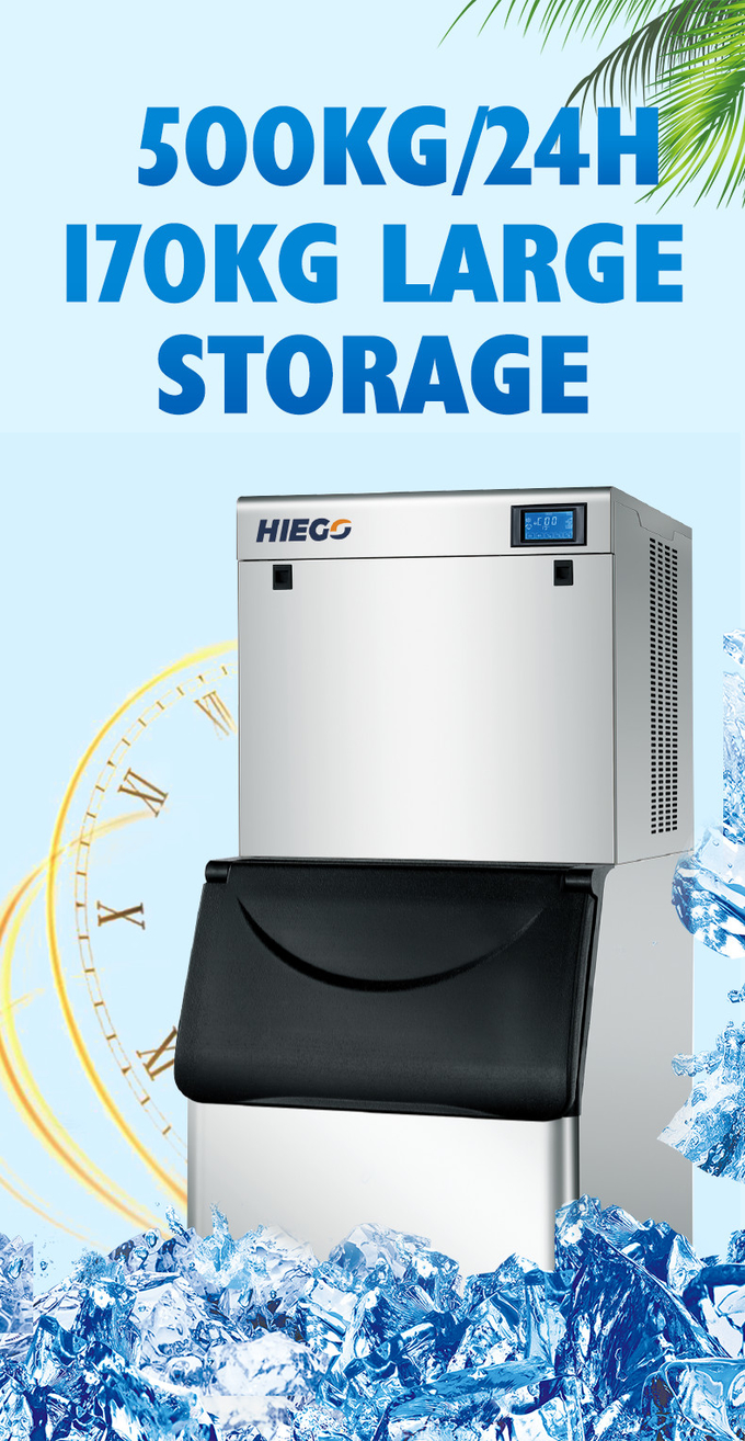 Automatische Eismaschine mit Luftkühlung, 500 kg, Edelstahl, kommerzieller Eiskugelhersteller 4