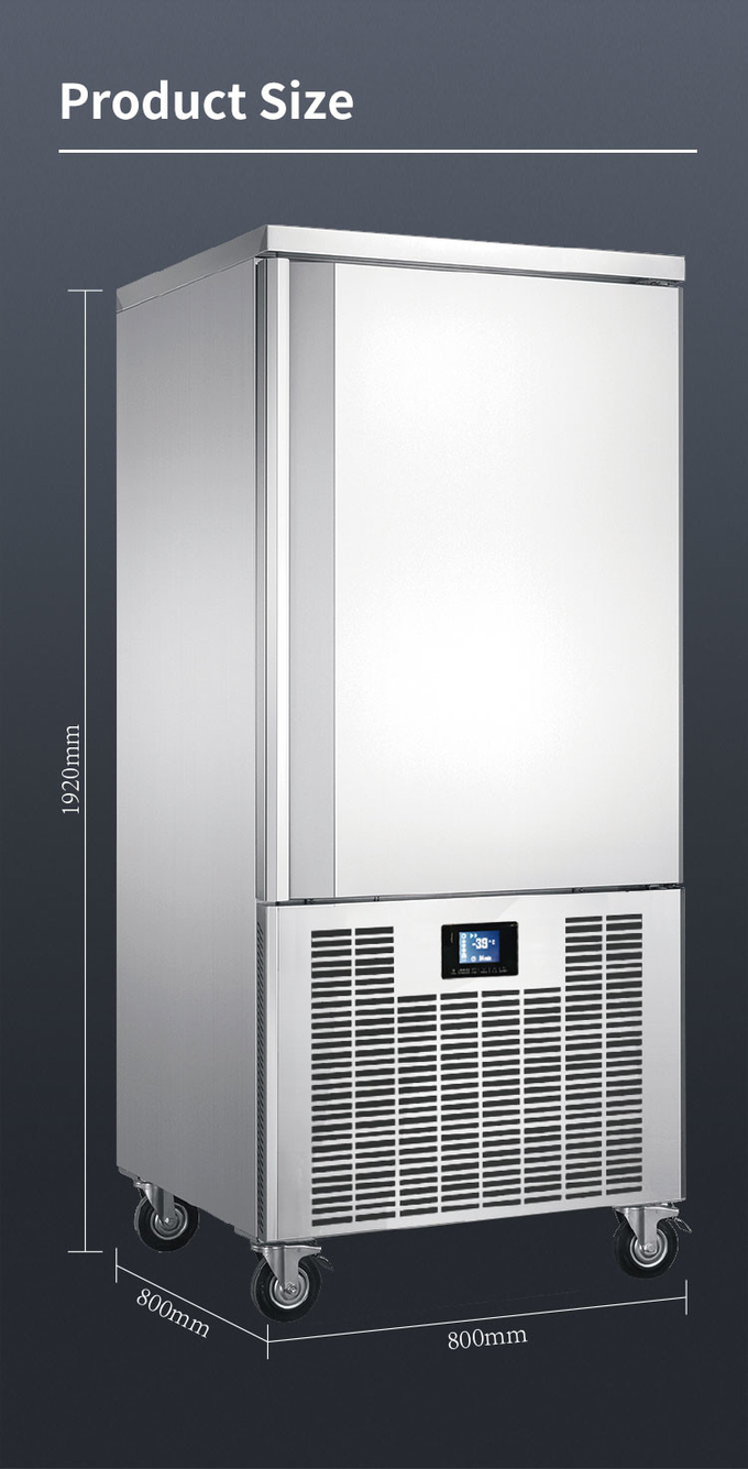 Rapid Upright Kommerzieller Kühl- und Gefrierschrank Tiefkühlschrank Schnellkühler für die Küche 11