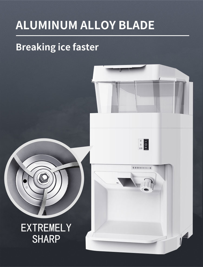 15l Cube Ice Shaver Machine 320rpm elektrische Eiszerkleinerungsmaschine 6Kg/Min 7