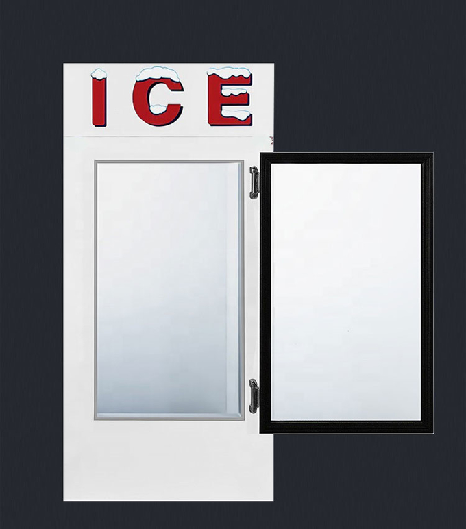 Abtauen Auto Cold Wall Outdoor Ice Merchandiser Glas Eisschrank Edelstahl 4