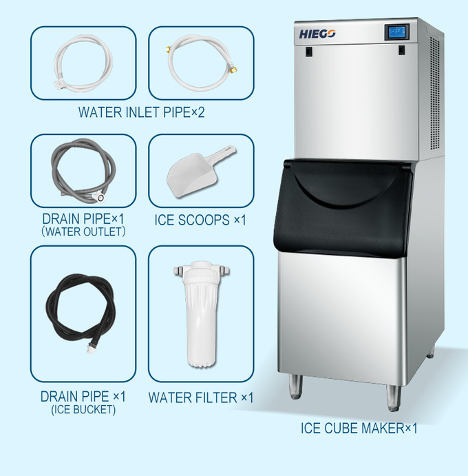 200 kg Halbmond-Eismaschine Trinkbar Kaffee Eismaschine Luftkühlung 11