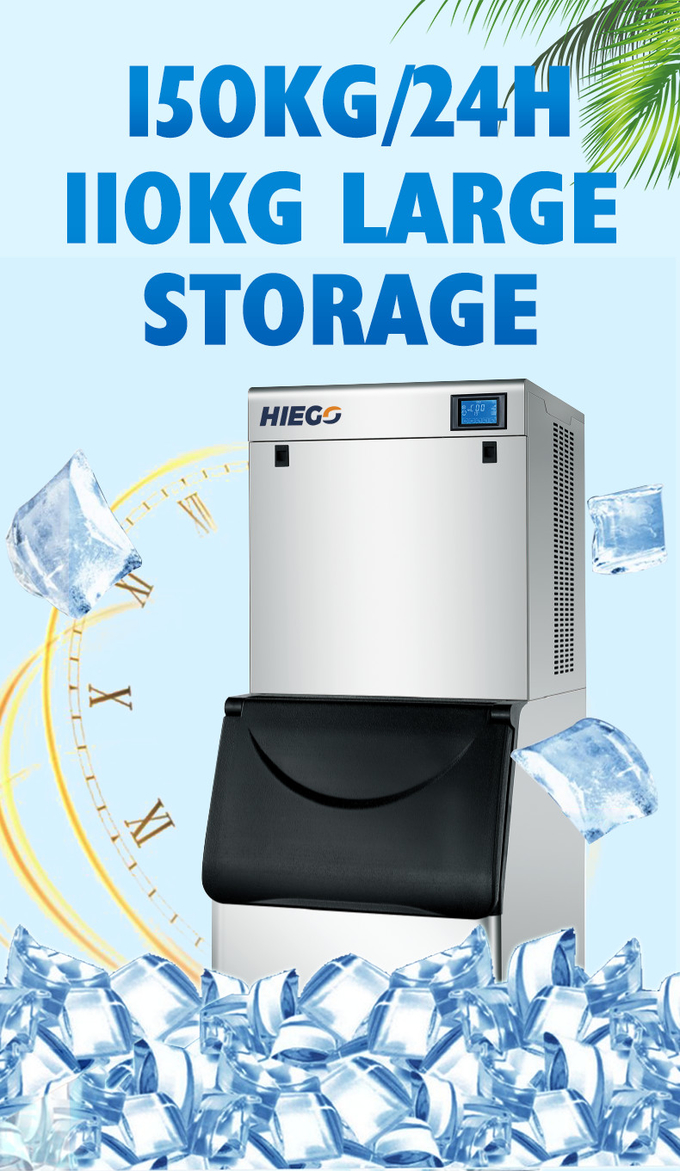 200 kg Halbmond-Eismaschine Trinkbar Kaffee Eismaschine Luftkühlung 8