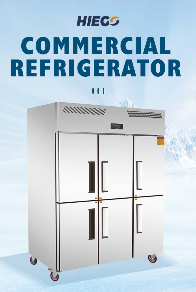 4 einzelne doppelte Temperatur des Tür-kommerzielle aufrechte Kühlschrank-1000L 0