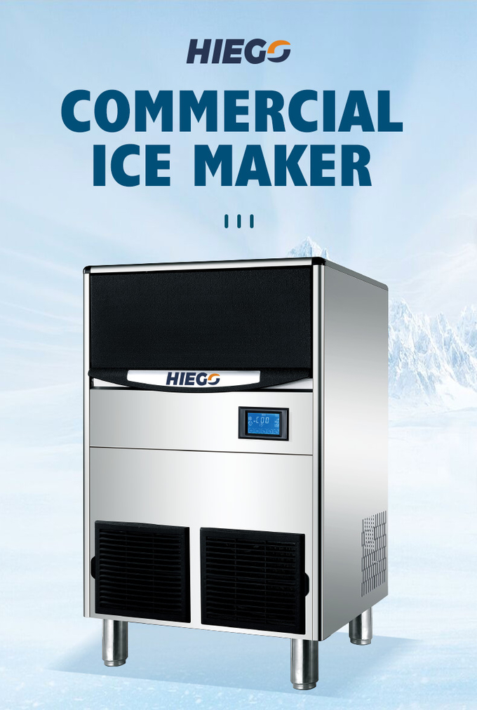 100KG Barrel Ice Maker R404a Kommerzielle Eiswürfelmaschine Luftkühlung 0